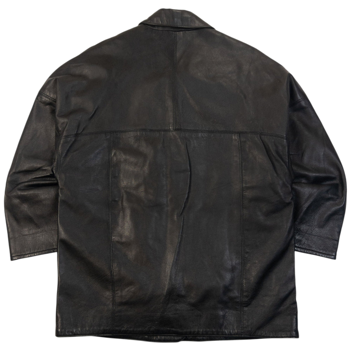Vintage 90s Burberry Nova Check Lined Leather Jacket Womens Size L | Large, Black