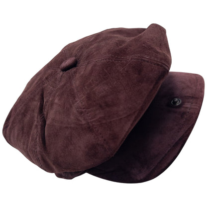 Vintage Burberry Suede Flat Cap Hat Size M
