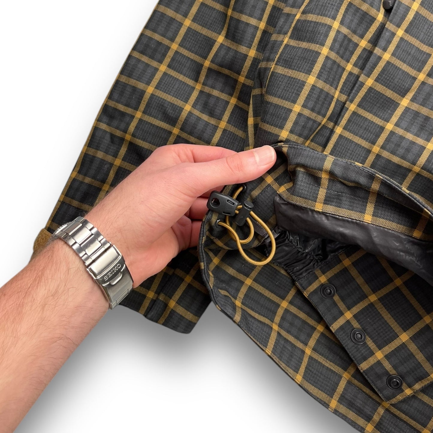 Helly Hansen Asymmetric Plaid Jacket (M) | Default Title, Navy