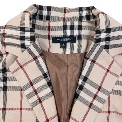 Vintage 2000s Burberry Nova Check Blazer Jacket Womens Size S | Small, Black