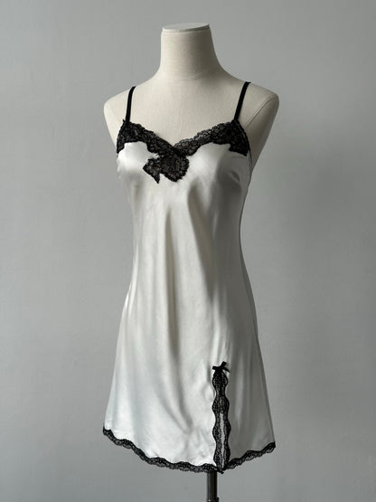 Victoria's Secret 2000s Satin Lace Mini Slip Dress - XS/S