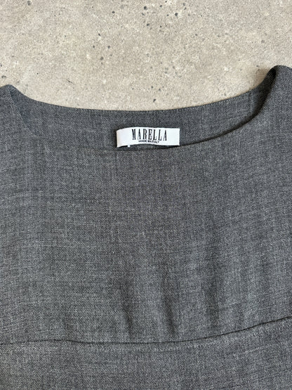 Marella 2000s Wool Sleevless Maxi Dress - M-L