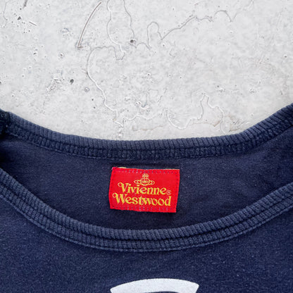 2000s vivenne westwood red label orb tee | Navy, Red