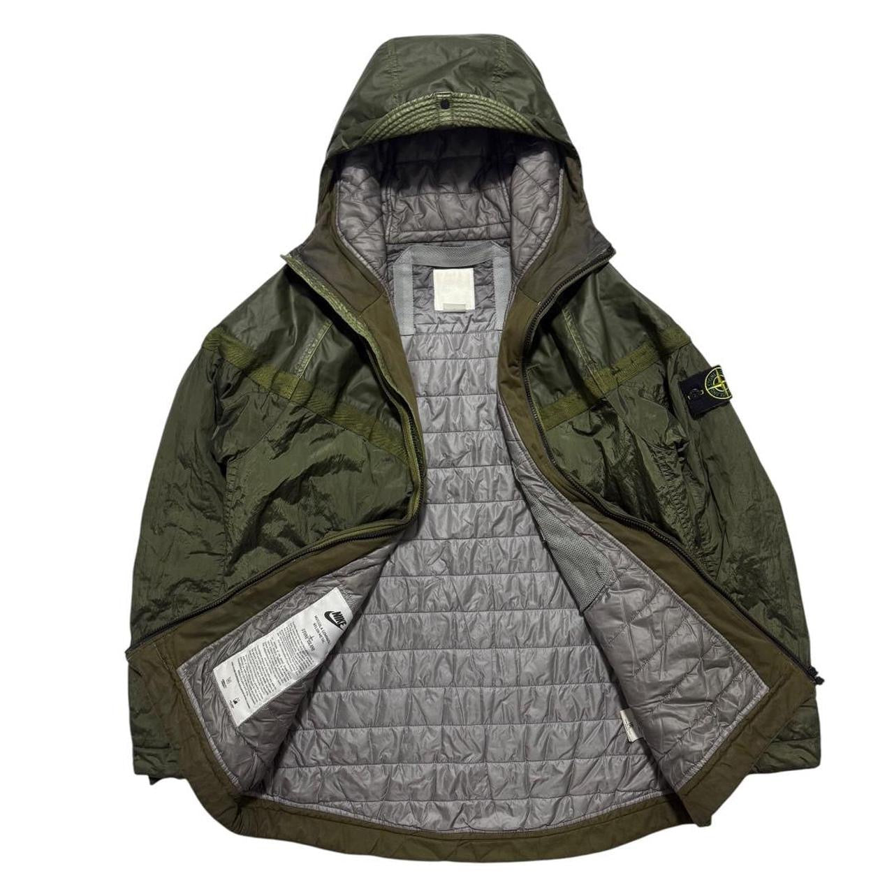 Stone Island Nike Mussola Gommata Jacket | Large, Olive Green