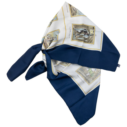 Vintage Burberry Diary Golden Jubilee Silk Scarf