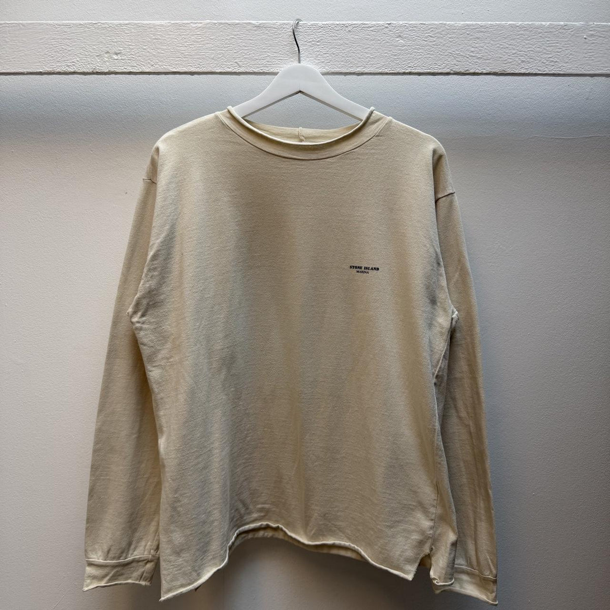 90’s Stone Island Marina Long Sleeve (XL) | Extra Large, Cream