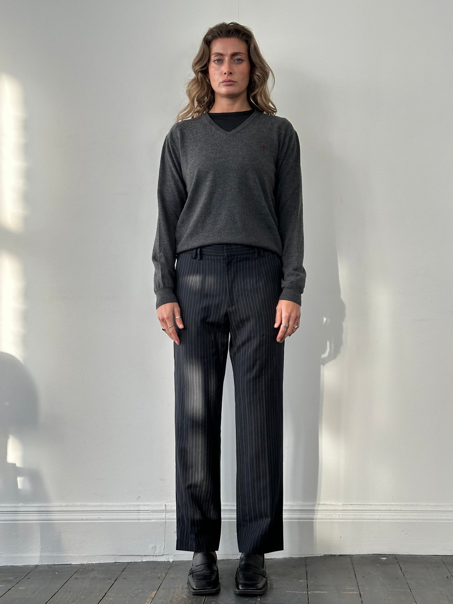 Dolce & Gabbana D&G Pure Wool Mid-Low Rise Stripe Trousers - W32