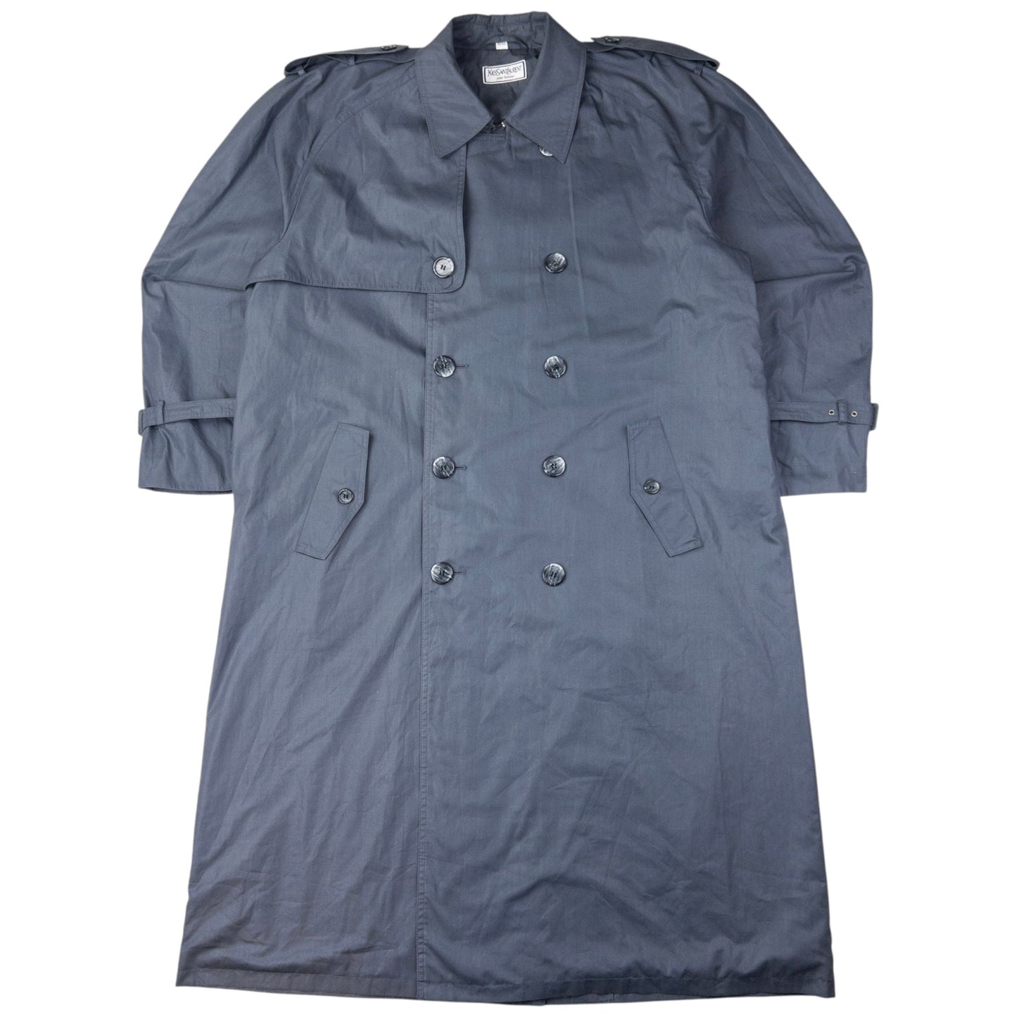 Vintage YSL Yves Saint Laurent Trench Coat Jacket Size XL