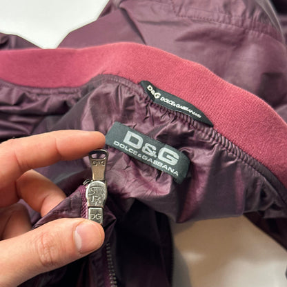 D&G 00’s Dolce & Gabbana Iridescent Nylon Bomber Jacket - IT50 (M) | Default Title, Burgundy