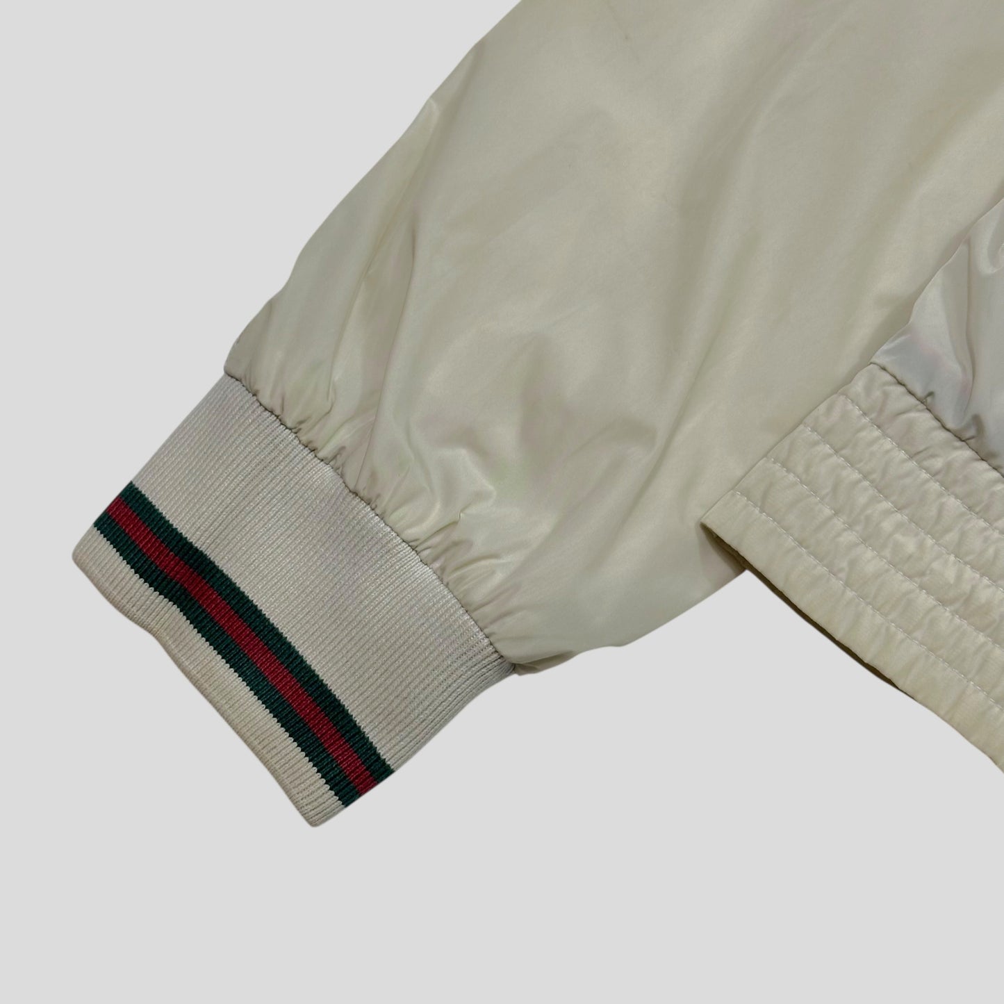 Gucci by Tom Ford 00’s Nylon Military Web Bomber Jacket - M/L | Default Title, White