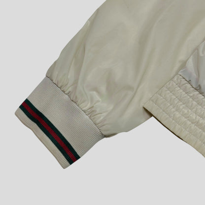 Gucci by Tom Ford 00’s Nylon Military Web Bomber Jacket - M/L | Default Title, White