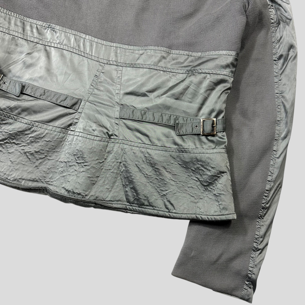 Versace 00’s VJC Astro Panelled Moto Bondage Jacket - M | Grey