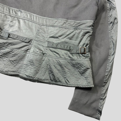 Versace 00’s VJC Astro Panelled Moto Bondage Jacket - M | Grey