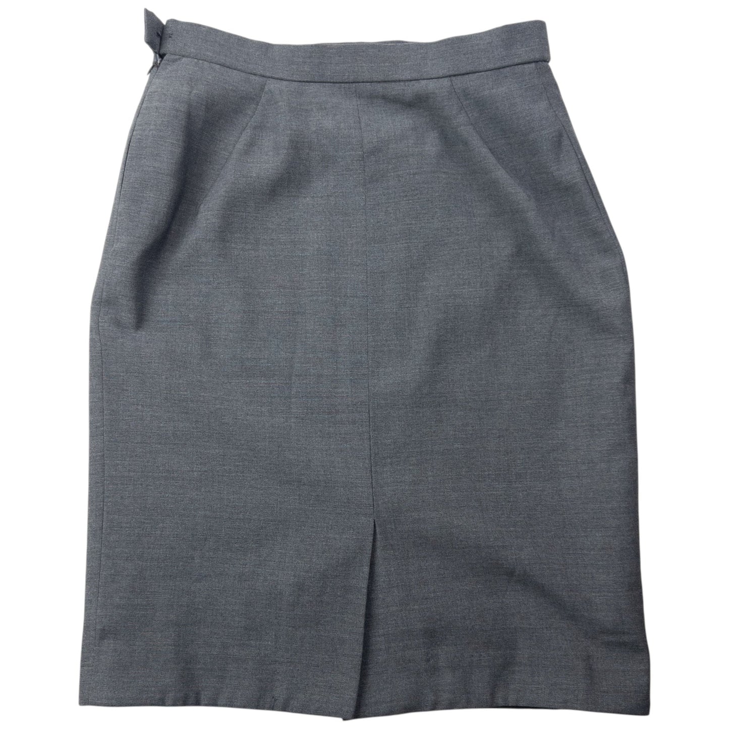 Vintage 80s Hermès Jacket & Skirt Suit Set Womens Size L | Large, Grey