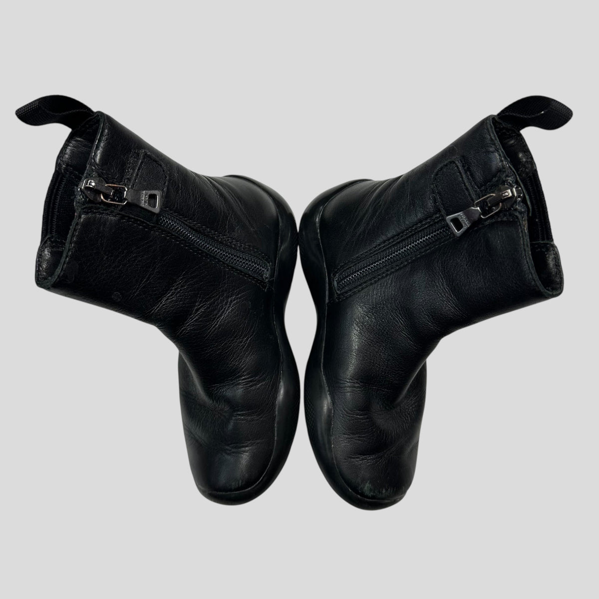 Prada Sport 00’s Leather Zip Baby Boots - 23 (1.5 - 2.5 years) | UK 6, Black