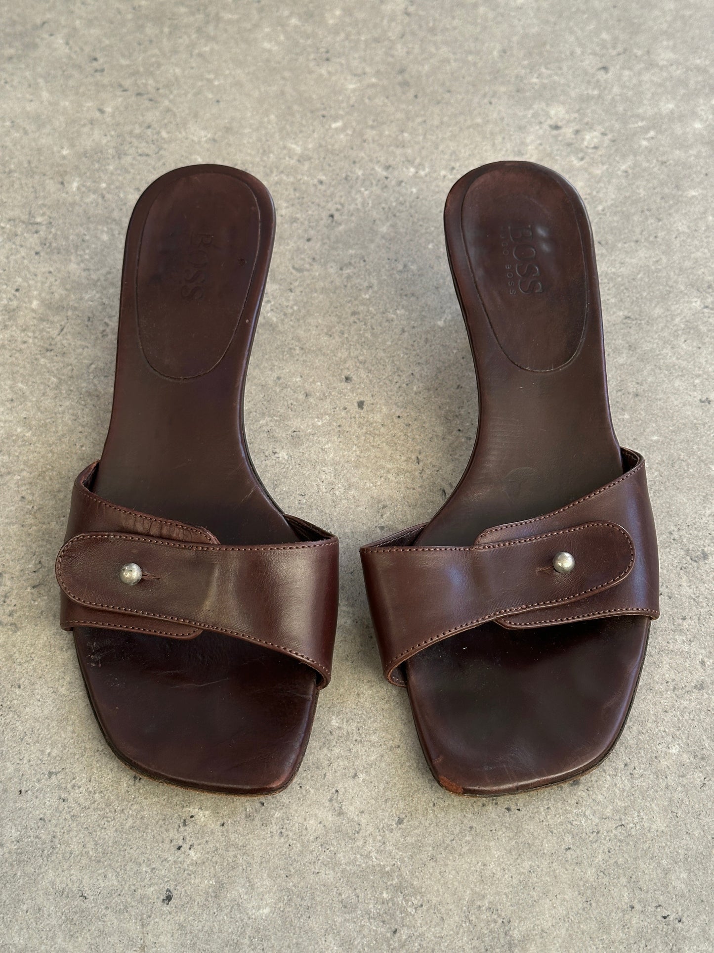 Hugo Boss Leather Mules - UK 5 / EUR 38