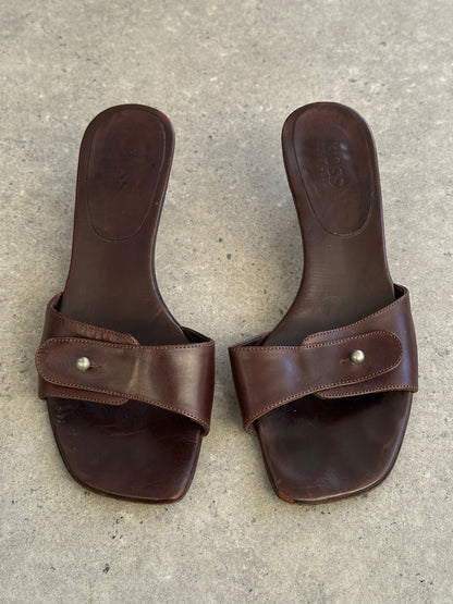 Hugo Boss Leather Mules - UK 5 / EUR 38