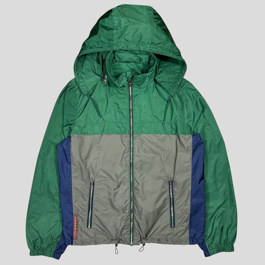 Prada 2017 Red Tab Tri-colour Nylon Windbreaker Jacket - IT50 (L) | Default Title, Multicoloured