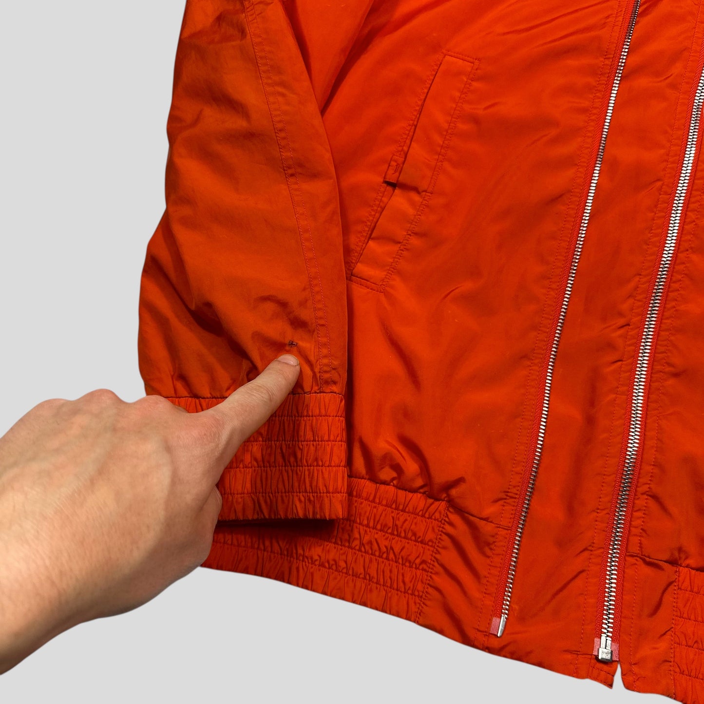 Neil Barrett Twin Zip Detailed Orange Windbreaker Jacket - L