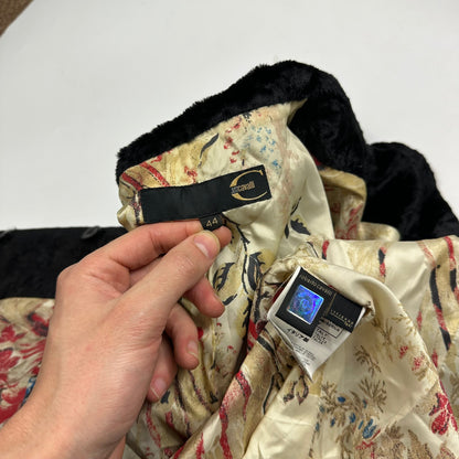 Just Cavalli 00’s Faux Fur Floral Lined Quilted Jacket - IT44