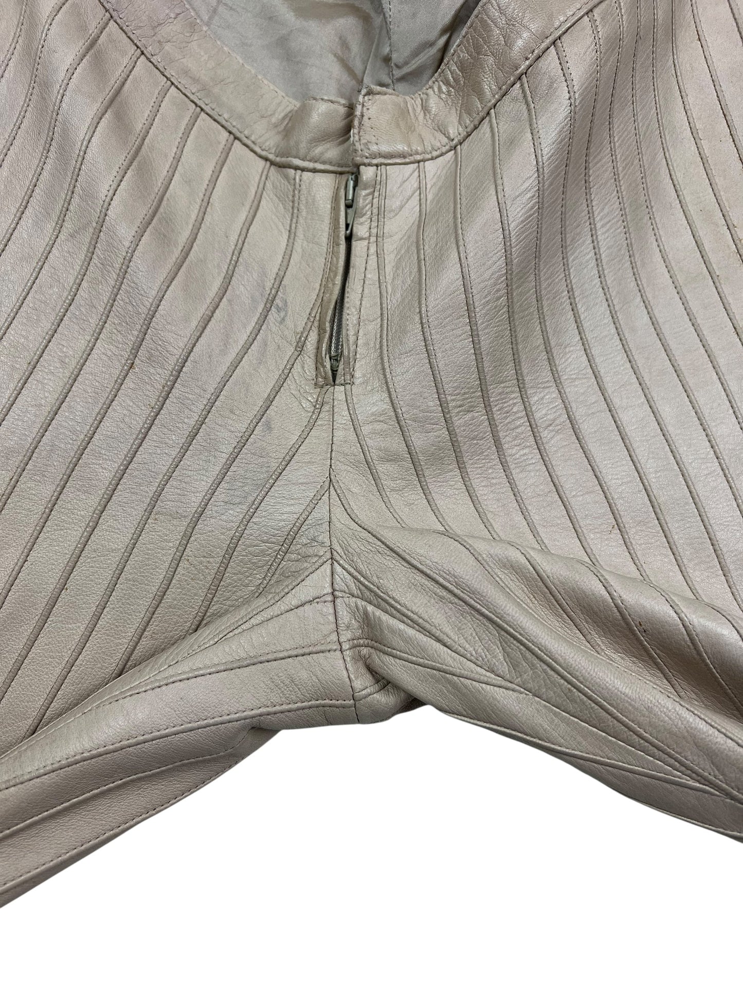 Gucci F/W 1999 leather pinstripe trousers Tom Ford era