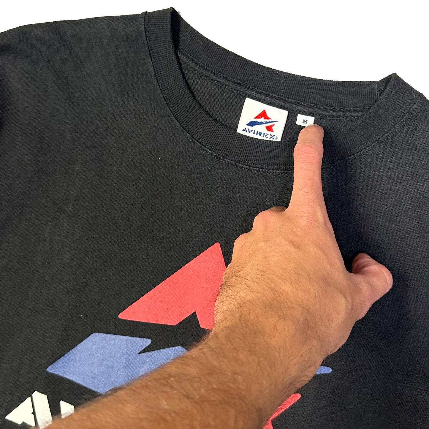 Avirex Spell Out T-Shirt In Black ( M )