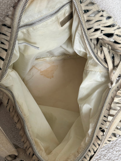 90s Miu Miu Suede Lattice Hobo Bag | O/S, Multicoloured