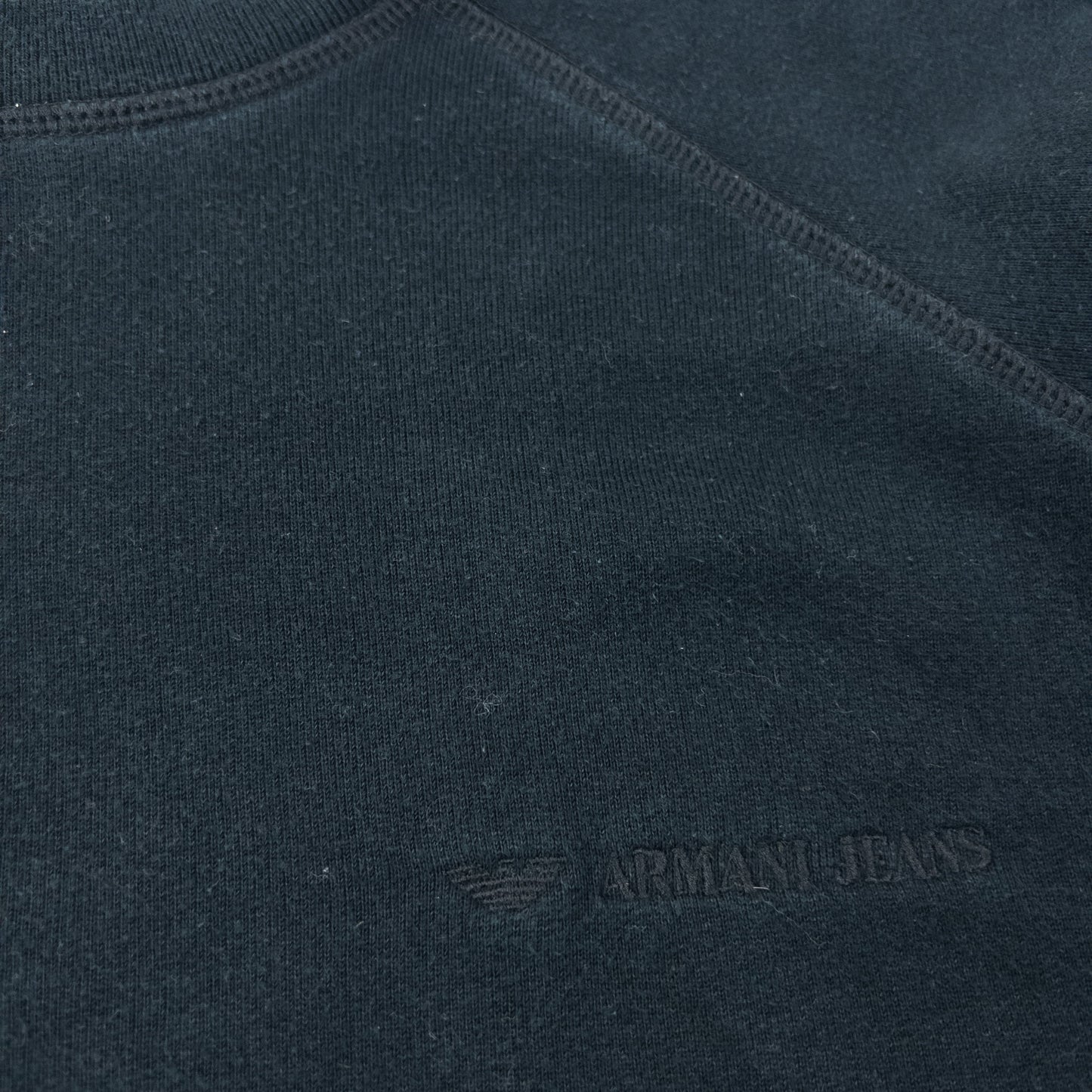 Vintage 90s Armani Jeans Sweatshirt Size L | Large, Black