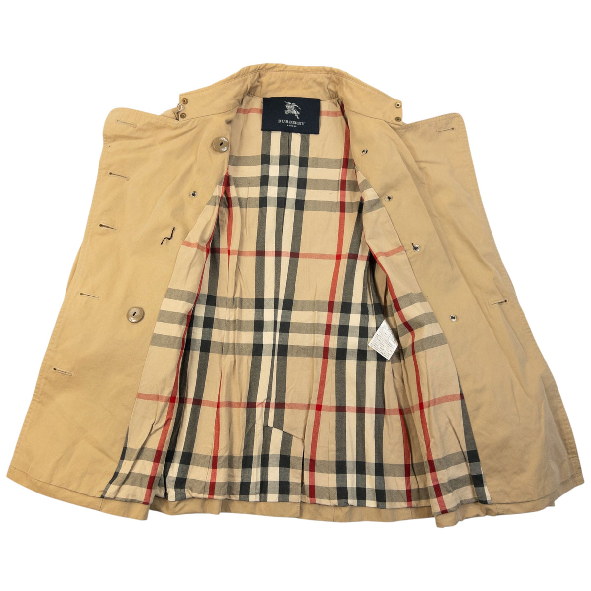 Vintage 2000s Burberry Nova Check Lined Belt Waist Jacket Womens Size S | Small, Beige