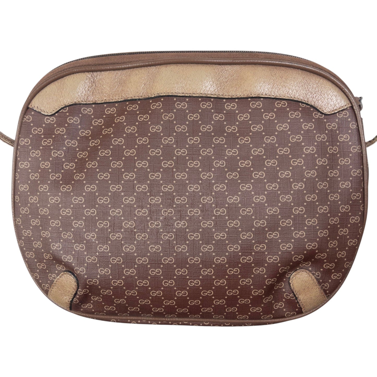 Vintage Gucci Monogram Leather Shoulder Bag