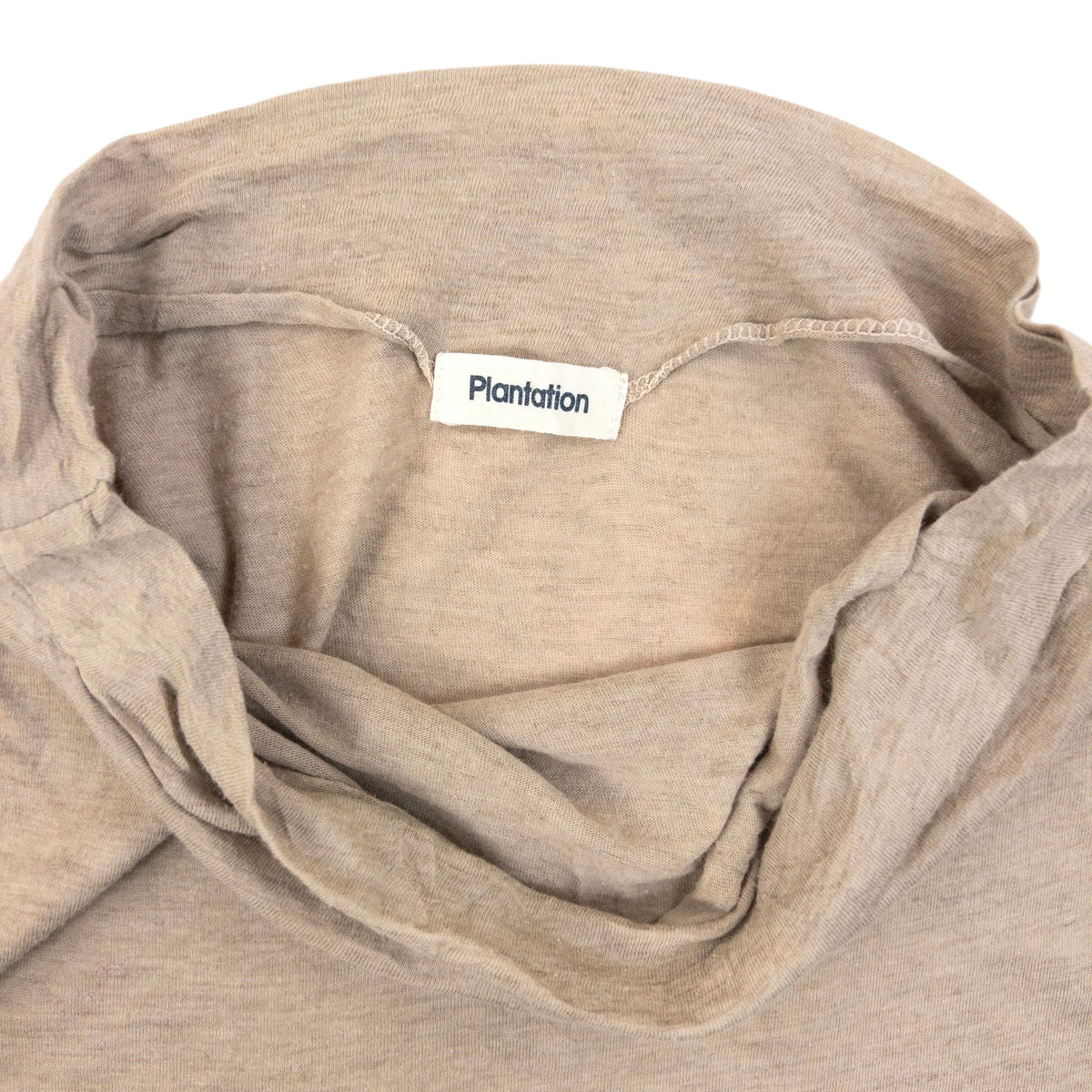 Vintage 90s Plantation By Issey Miyake Cowl Neck Top Womens | Medium, Beige