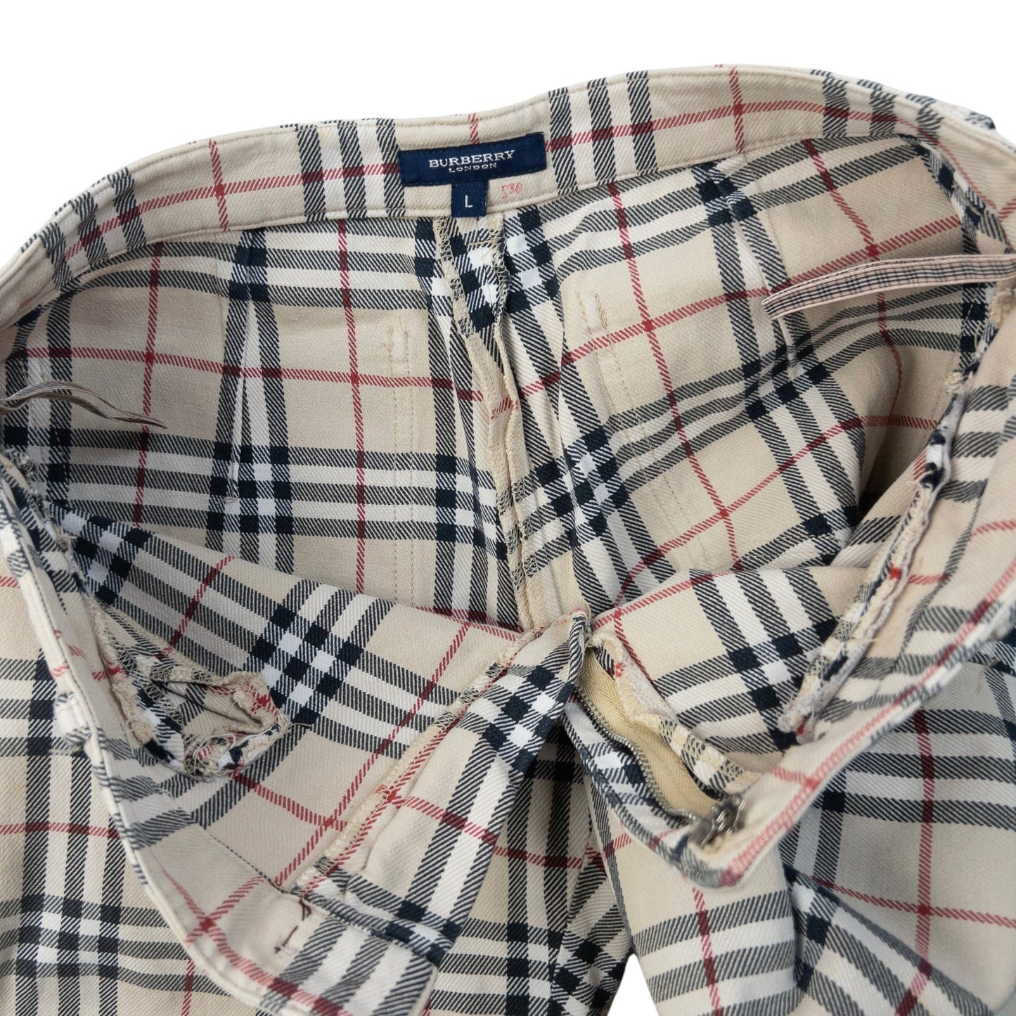 Vintage 2000s Burberry Nova Check Capri Trousers Womens Size W30 | W30, Red