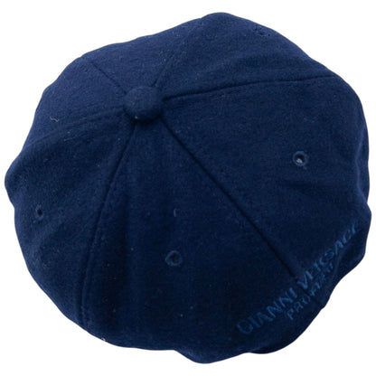 Vintage 2000s Versace Jeans Collection Embroidered Wool Hat | O/S, Navy