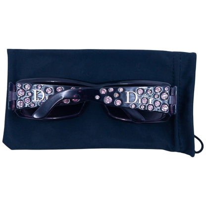Vintage 2000s Dior Diamonte Jewel Sunglasses | O/S, Purple