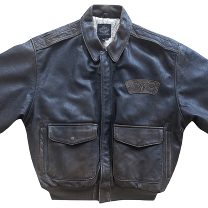 Avirex 1987 'Glen Miller's AAF Band' A2 Leather Flight Jacket - S / M | S / M, Red