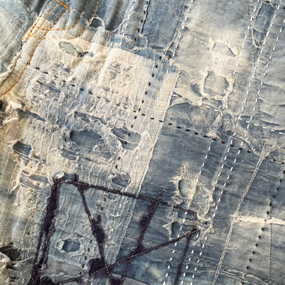 Boro Sashiko Distressed 501 Jeans - W36"