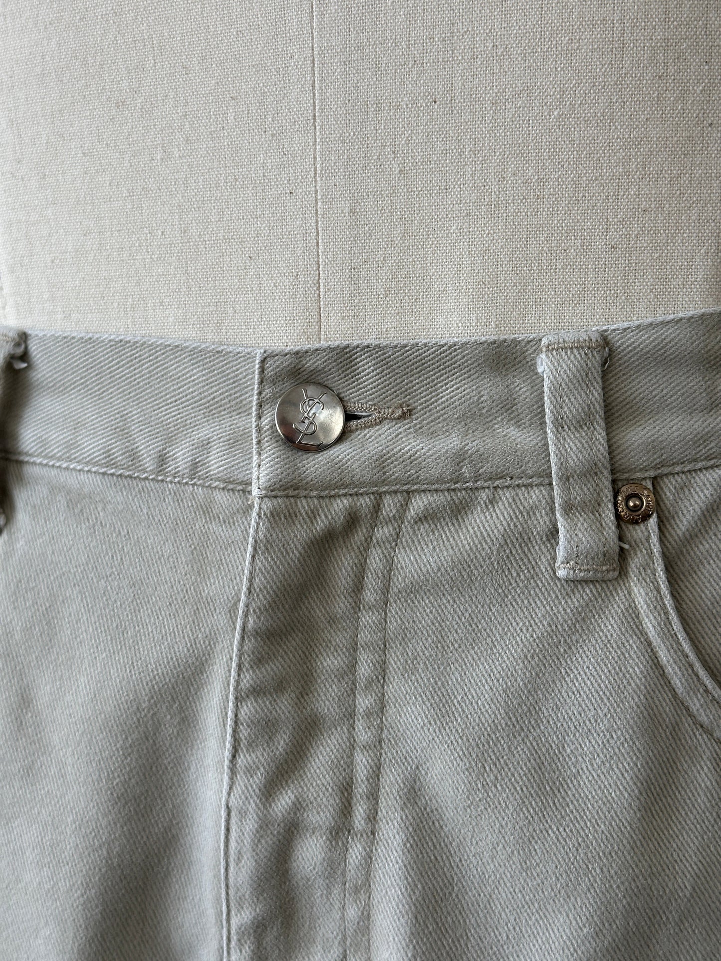 Yves Saint Laurent Pour Homme 1990s Denim Straight Leg Jeans - W30