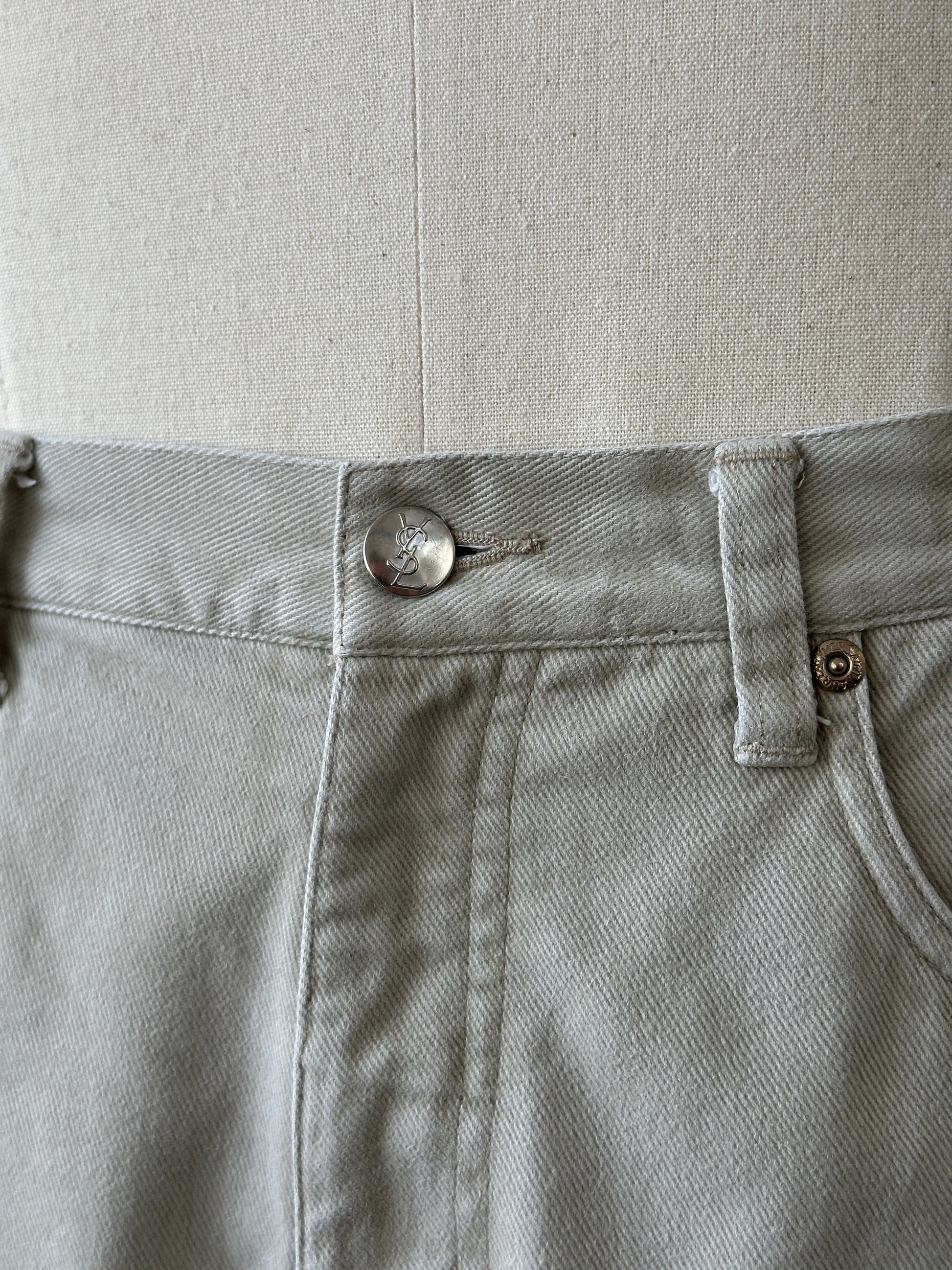 Yves Saint Laurent Pour Homme 1990s Denim Straight Leg Jeans - W30