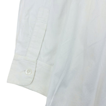 Vintage 80s Issey Miyake I.S. Crochet Collar Long Sleeve Button Up Shirt Size S | Small, White