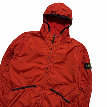 Stone Island Garment Dyed Crinkle Reps Jacket | Large, Red