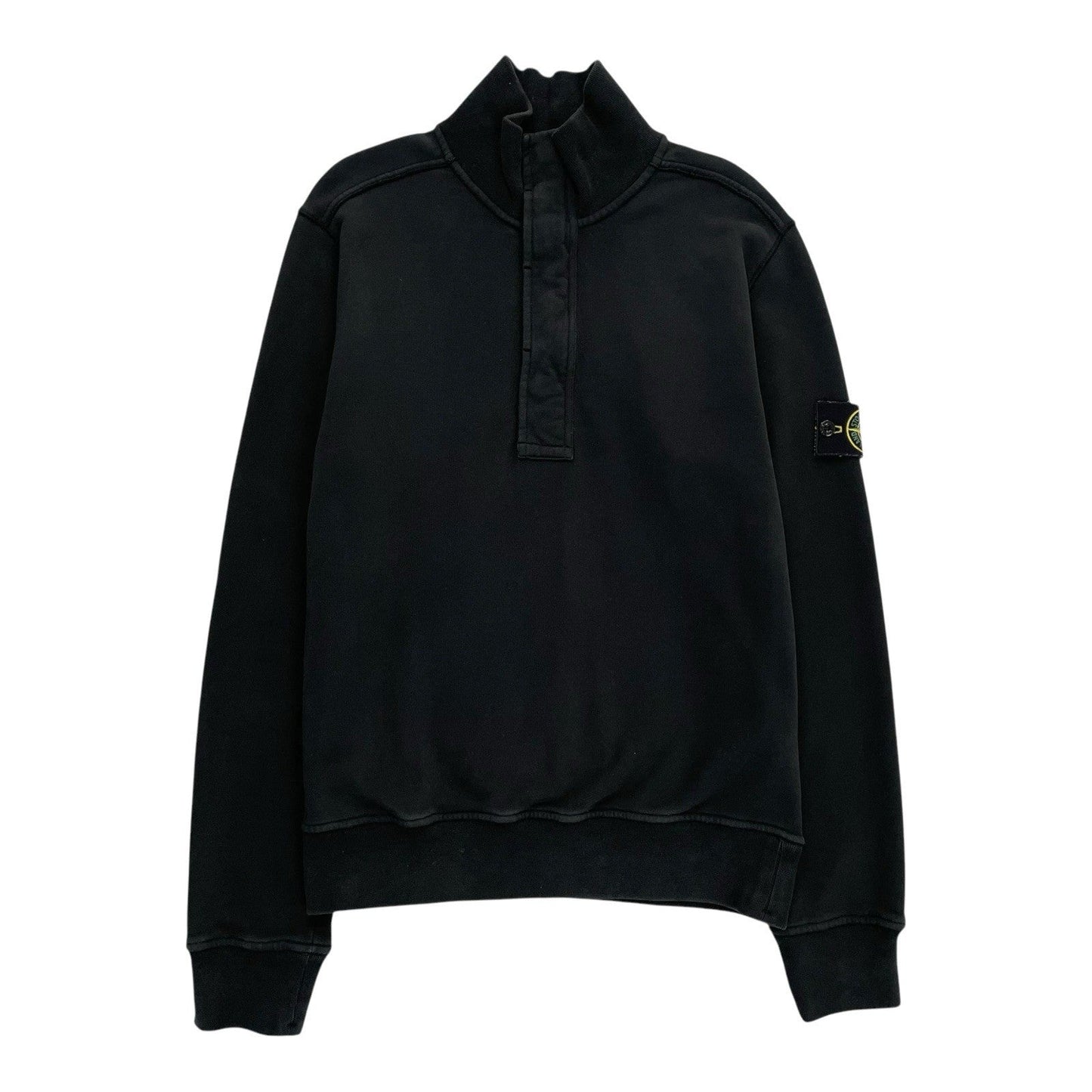 Stone Island 1/4 Zip Jumper, Size Small | Stone island, Black