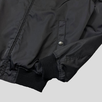 Prada Milano 2018 Black Gabardine Nylon Triangle Bomber - M | Default Title, Black