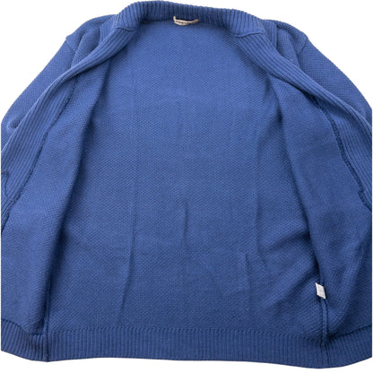 Vintage 80s Issey Miyake Knitted Wrap Cardigan Size S | Small, Blue