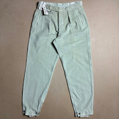 80s Cream Jumbo Corduroy Racing Pants