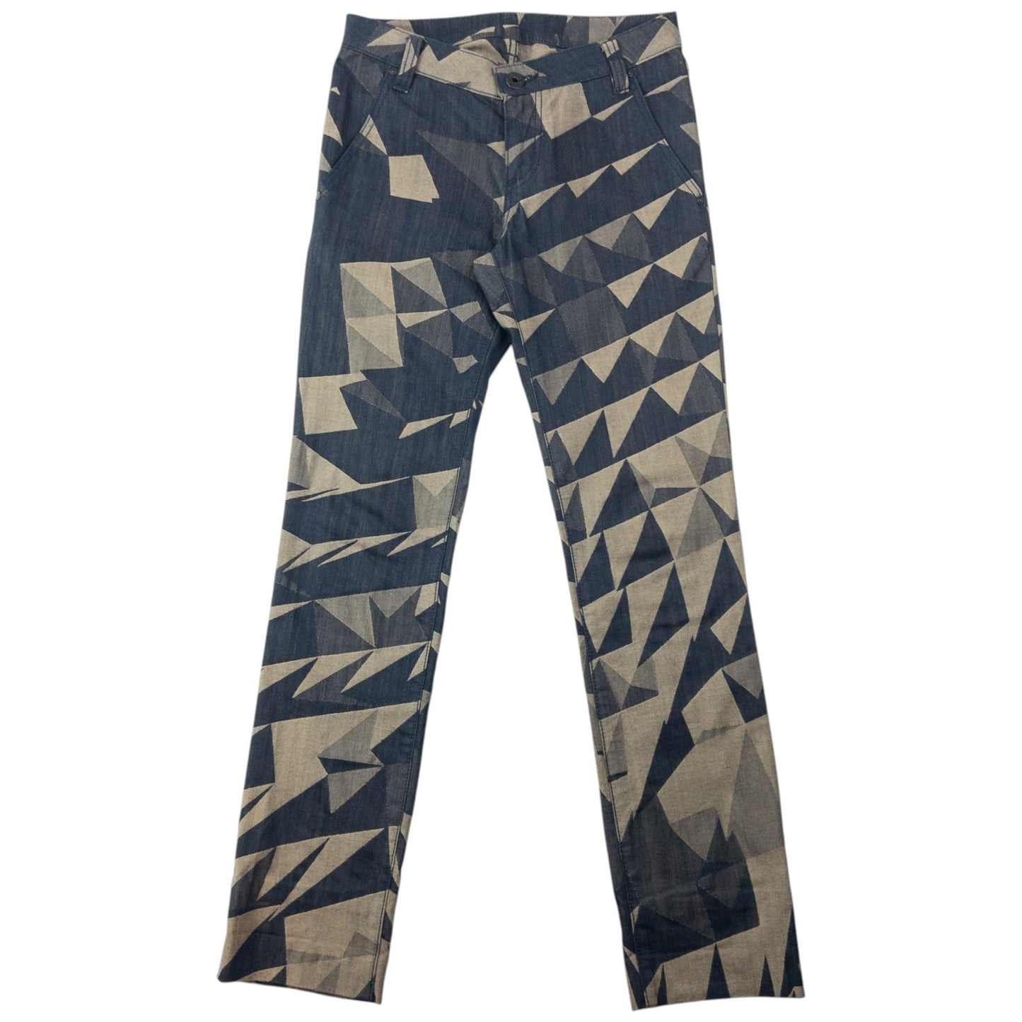 Vintage 2009 Issey Miyake Geometric Denim Jeans Size W28 | W28, Multicoloured