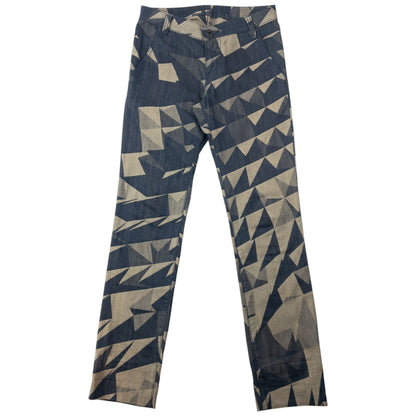 Vintage 2009 Issey Miyake Geometric Denim Jeans Size W28 | W28, Multicoloured