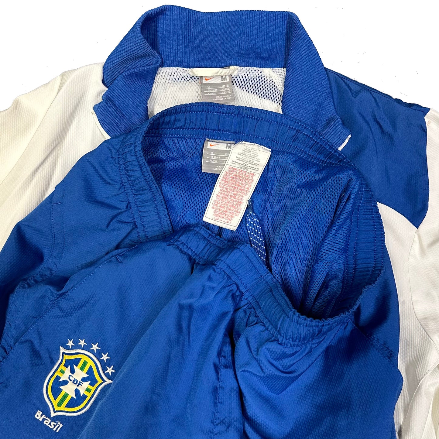 Nike Brazil 2008/10 Tracksuit In White & Blue ( M )