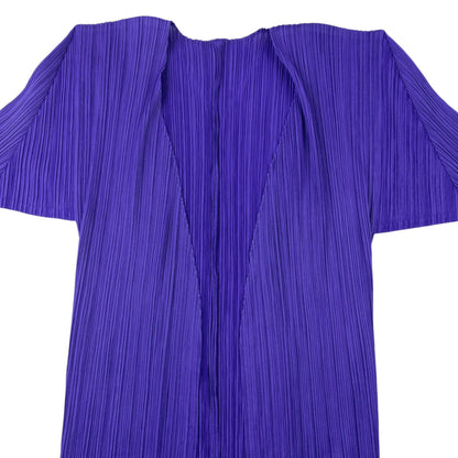 Vintage 90s Pleats Please By Issey Miyake Pleated Cardigan Womens Size M | Medium, Purple