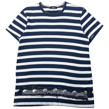 Vintage 2004 Comme Des Garçons Tricot Studded Striped T Shirt Womens Size M