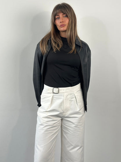 Jil Sander AW23 Pure Cotton Wide Leg Trousers - W28